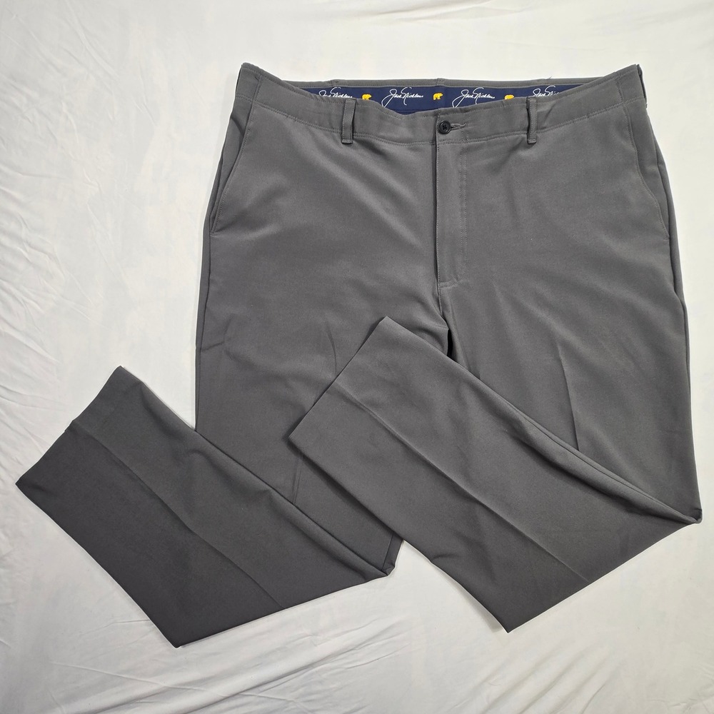 Jack Nicklaus Mens Golf Pants Charcoal Flat Front Straight Leg Size 40x32